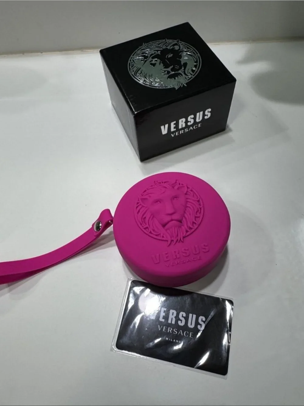 Versus Versace Hot Pink Fire Island Lion Silicone Strap Watch, 39mm